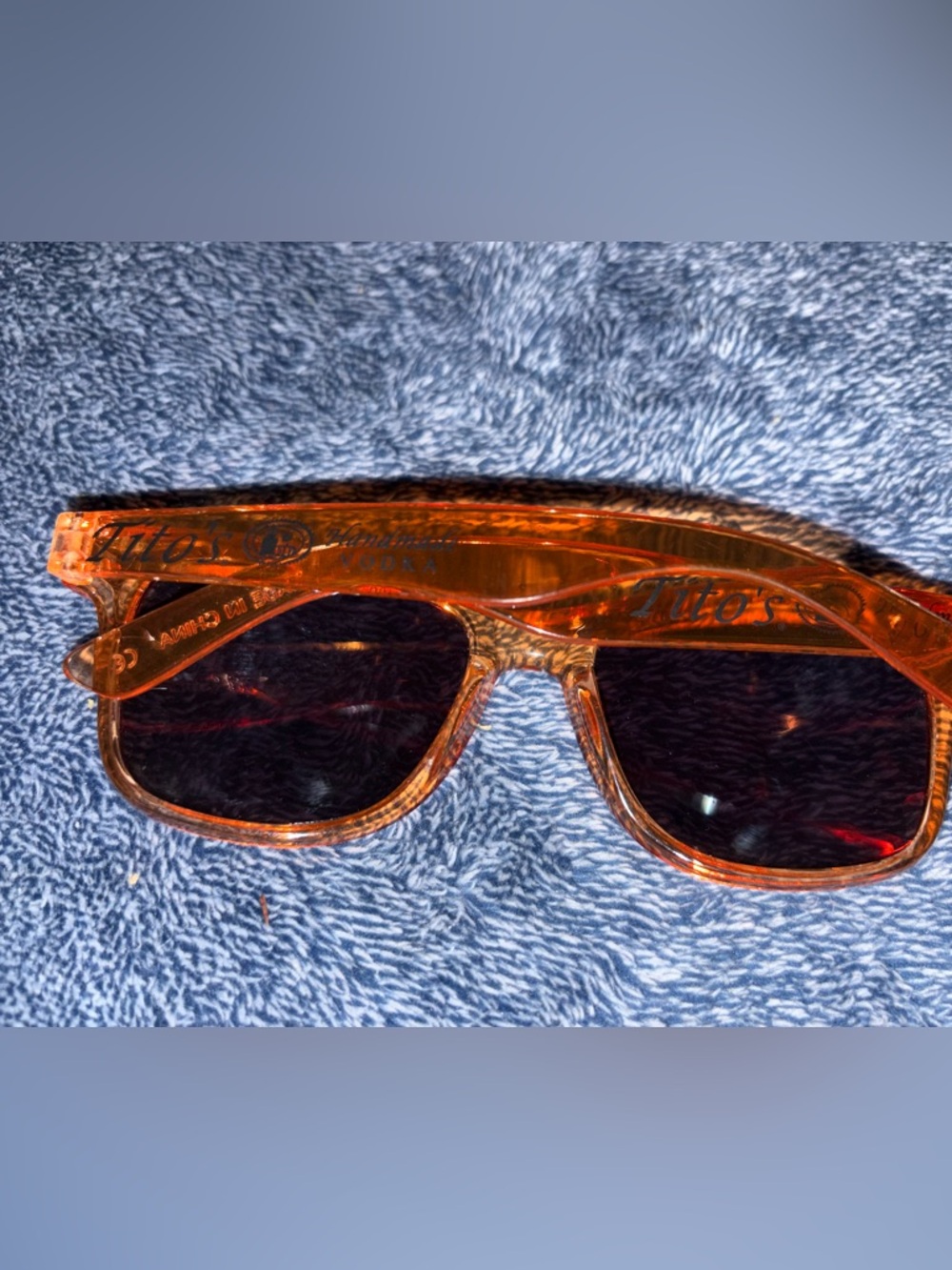 Tito’s Handmade Vodka Orange Men's Sunglasses with Dark Lenses